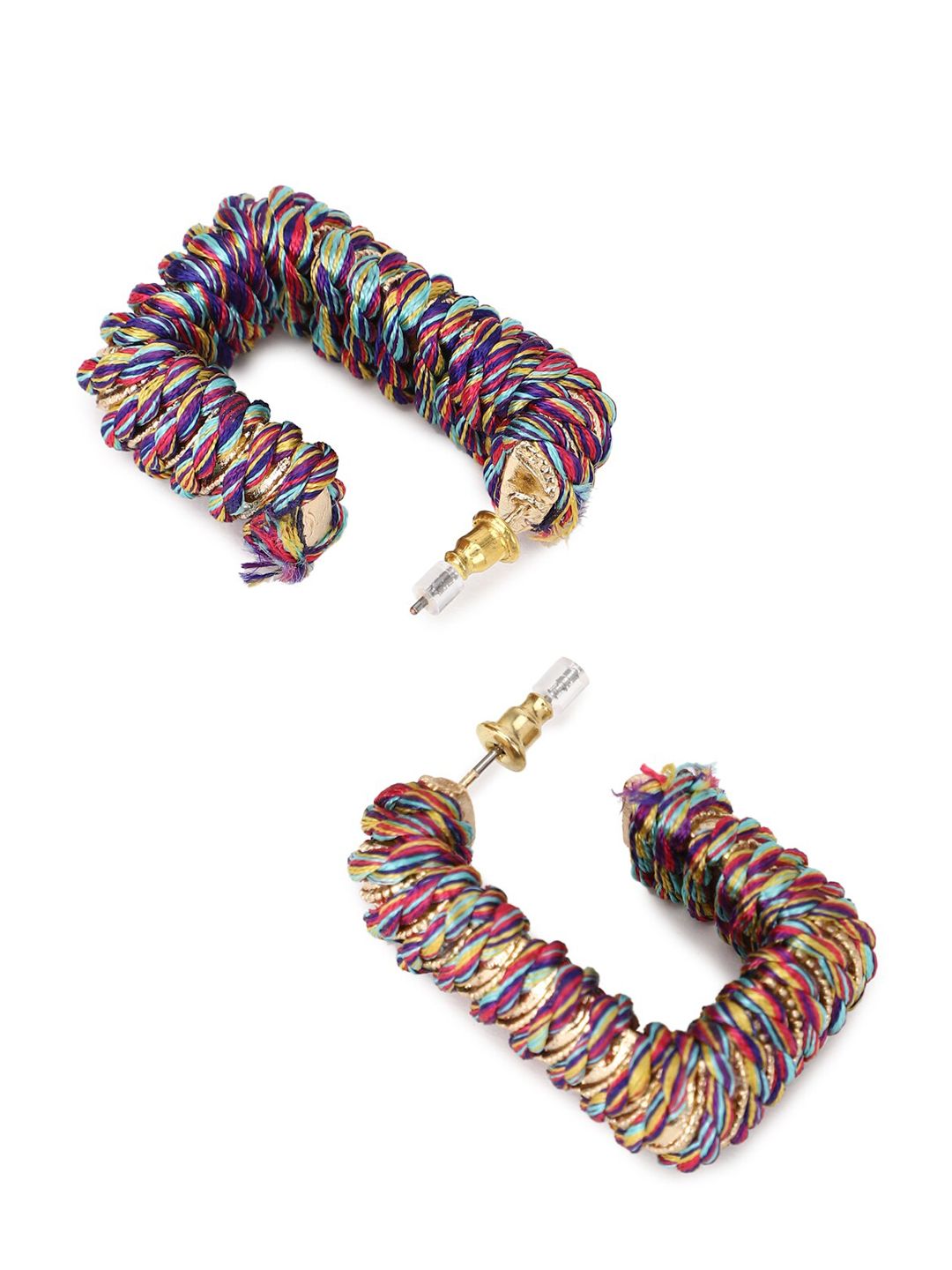 FOREVER 21 Multicoloured Contemporary Hoop Earrings Price in India