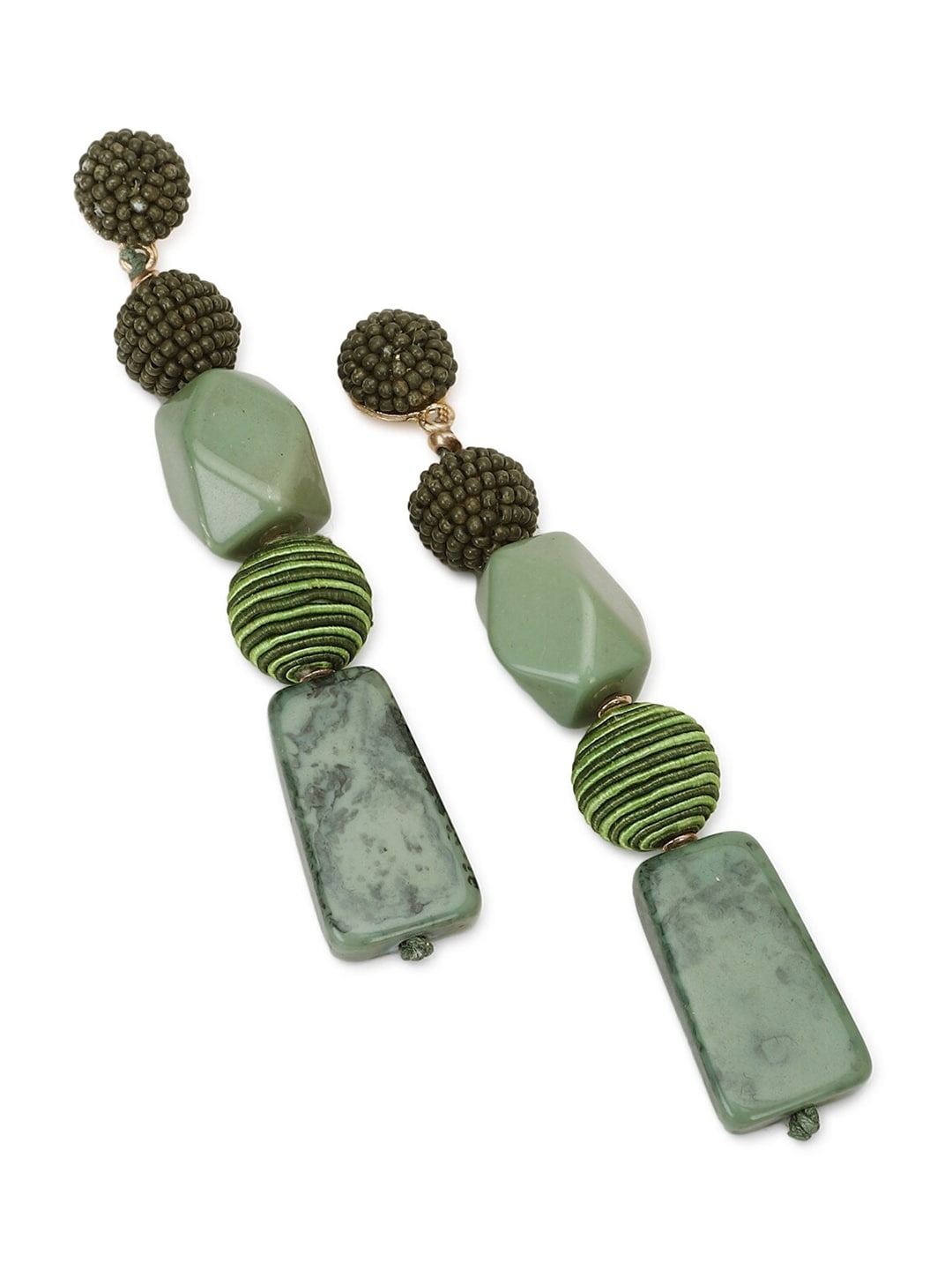 FOREVER 21 Green Contemporary Drop Earrings Price in India
