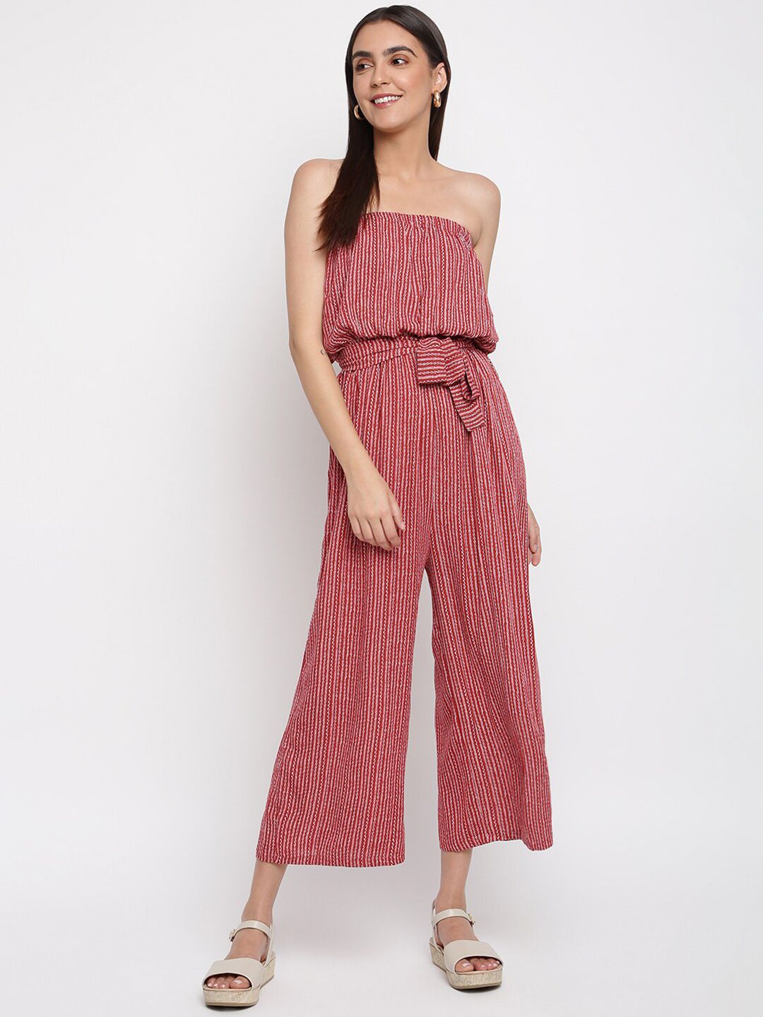 iki chic Red Printed Basic Jumpsuit Price in India