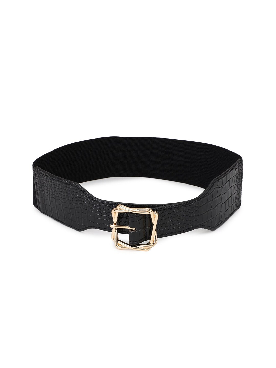 FOREVER 21 Women Black Textured PU Belt Price in India