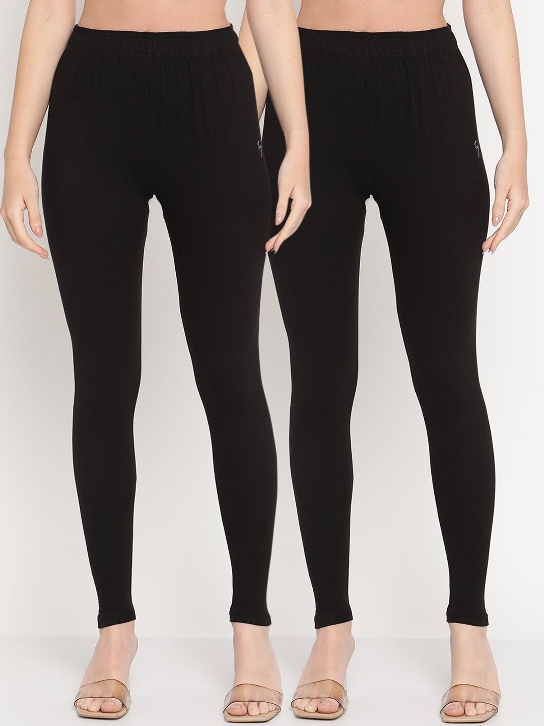 TAG 7 Pack of 2 Black Ankle Length Leggings Price in India
