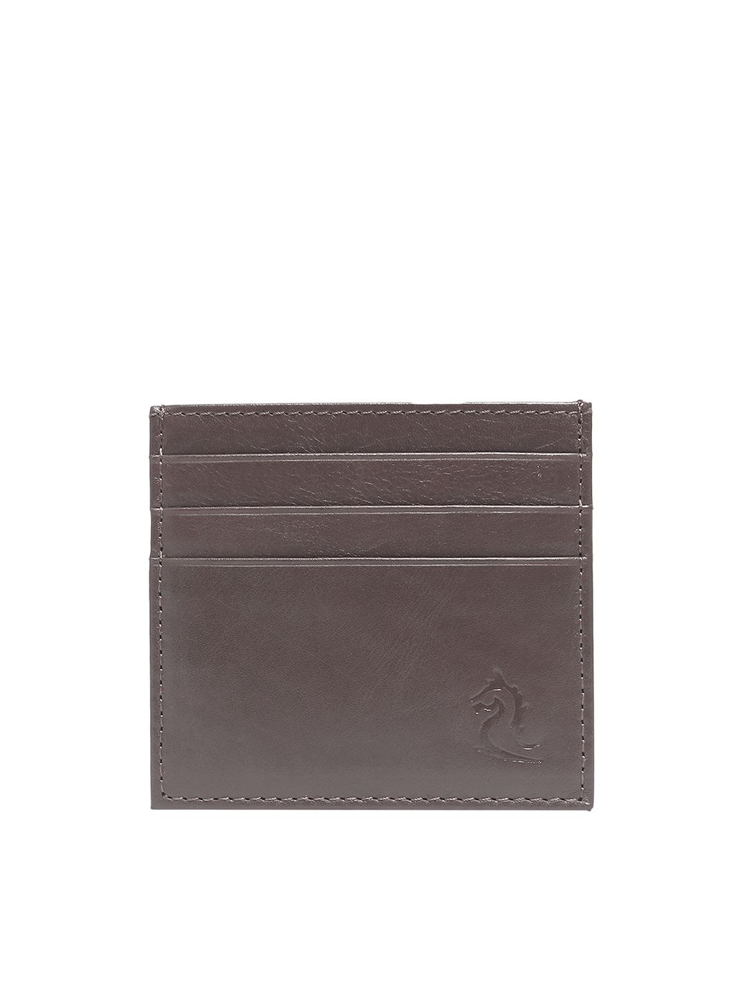 Kara Unisex Brown Leather Card Holder