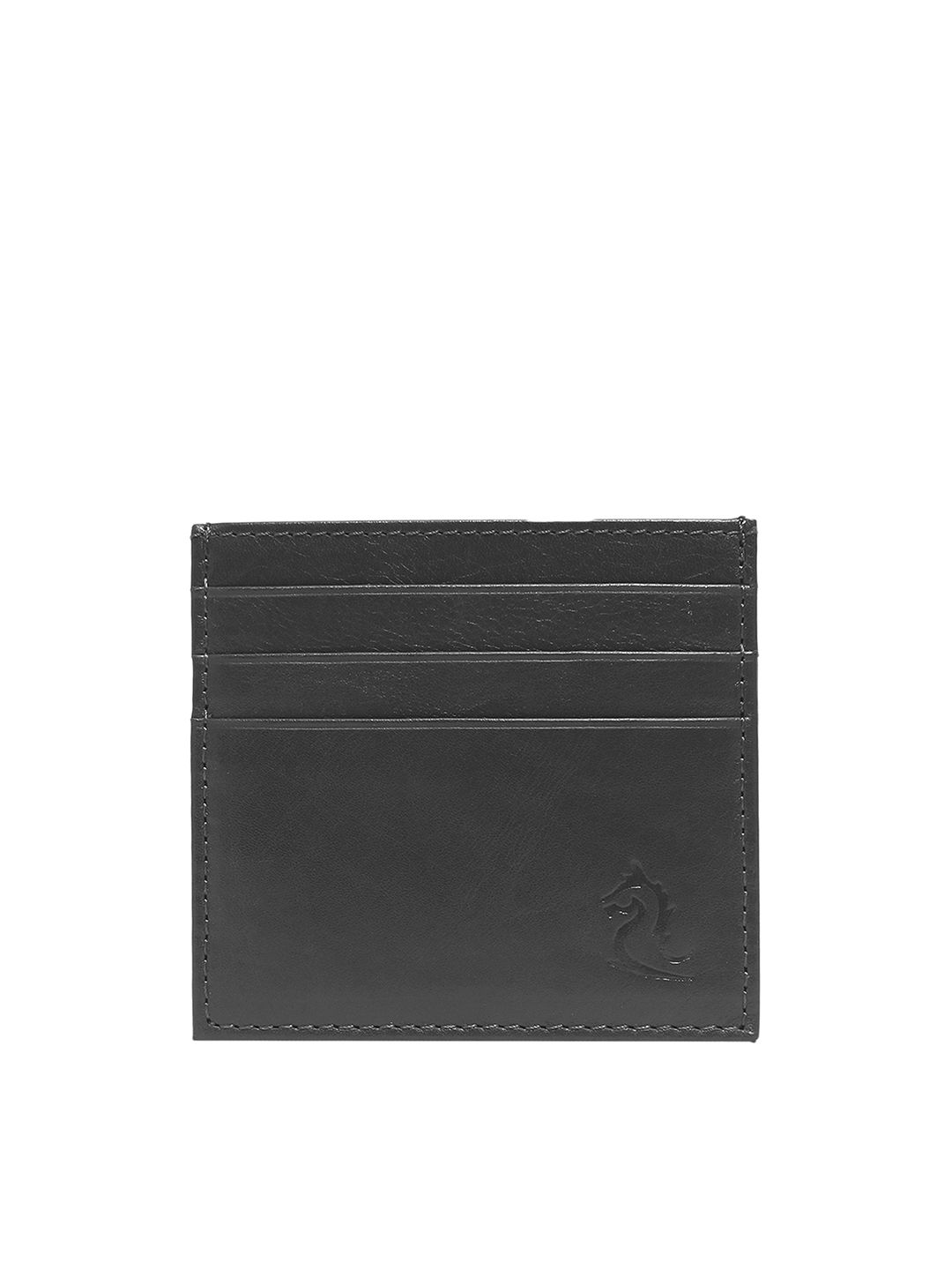 Kara Unisex Black Leather Card Holder
