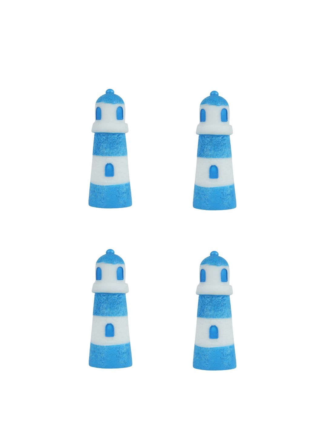 Wonderland Set of 4 Blue & White Light House Garden toys Price in India