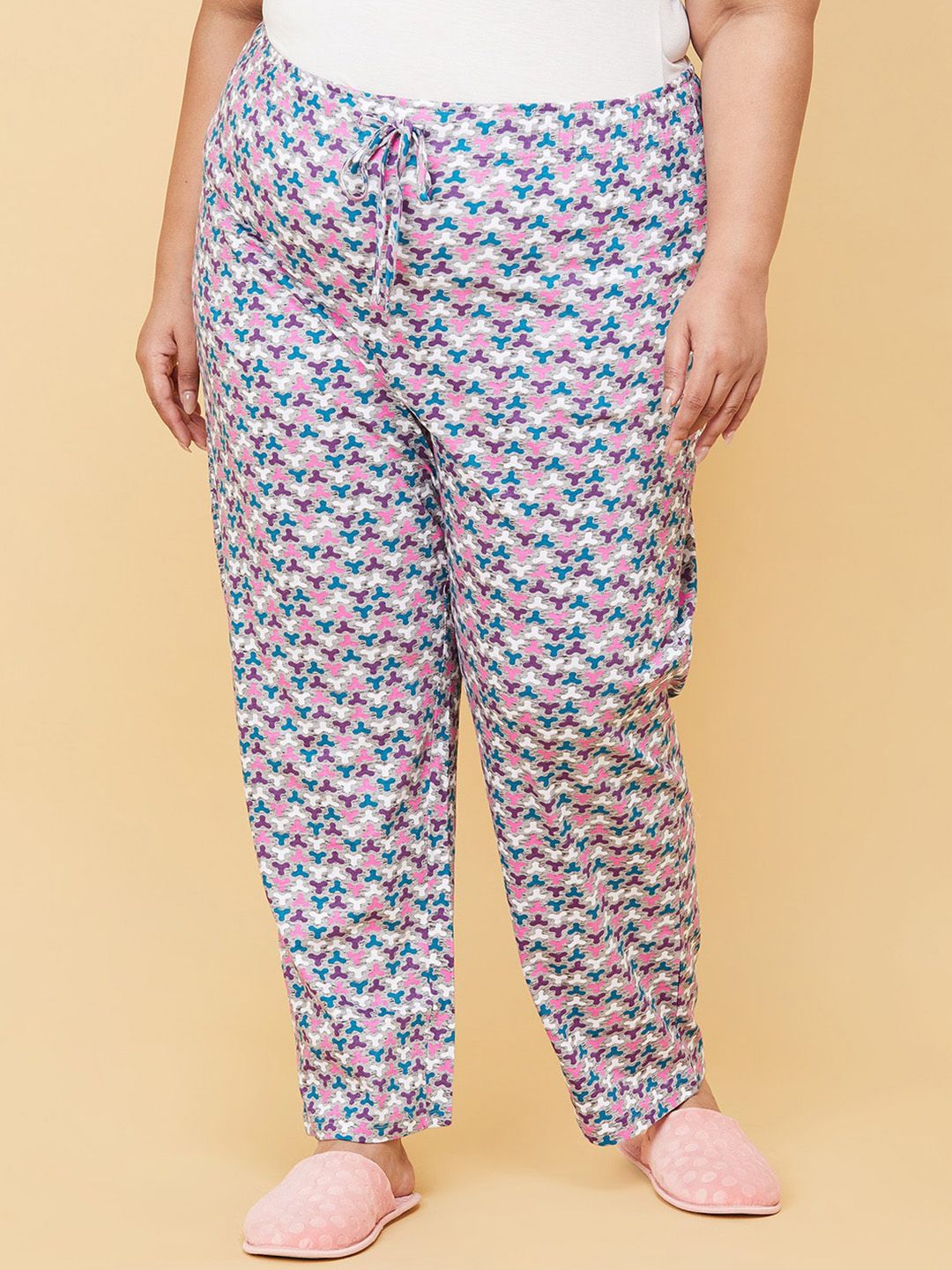 max Plus Size Women Multi-Colored Printed Lounge Pants Price in India