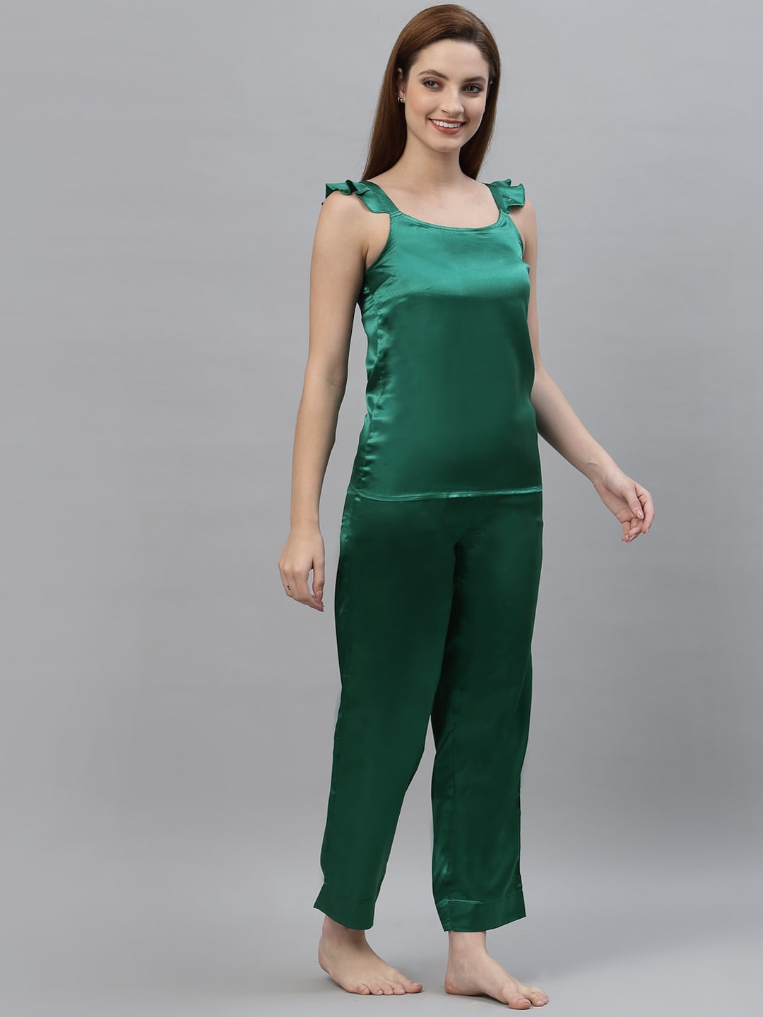 HOUSE OF KKARMA Women Green Night suit Price in India
