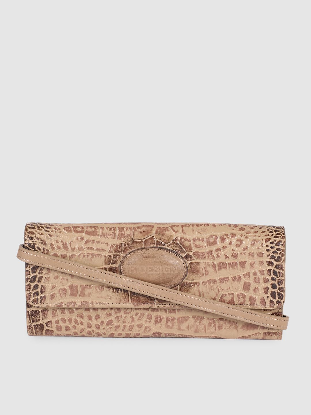 Hidesign Women Nude Animal Textured Leather Envelope Wallet Price in India