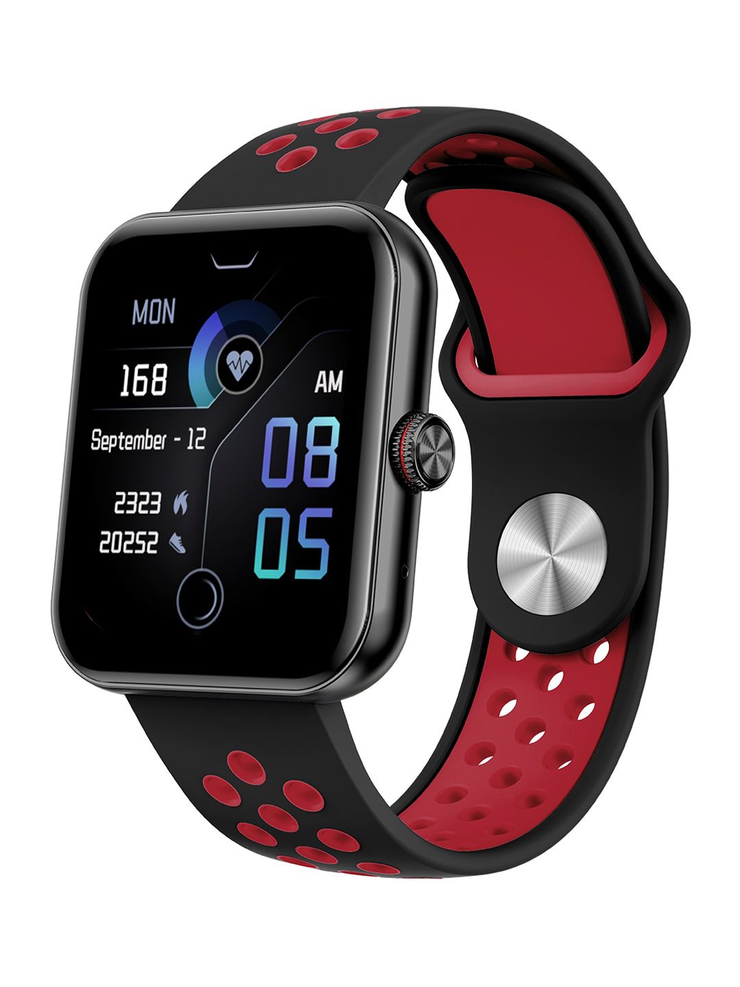 CrossBeats Black & Red Sense 1.7 Inch Bluetooth Calling Smart Watch CB-Ignite-S3 Price in India