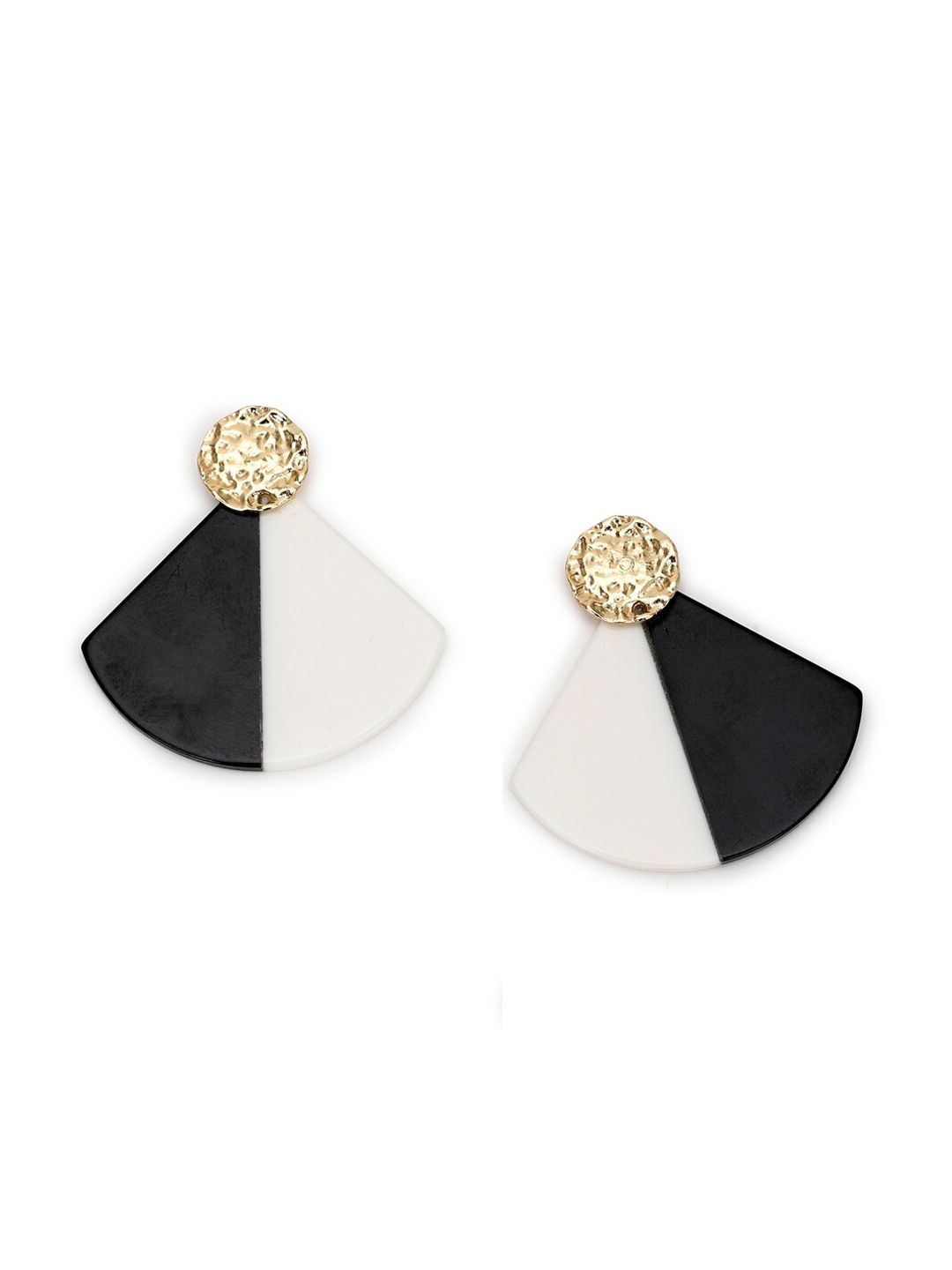 FOREVER 21 White & Black Contemporary Drop Earrings Price in India