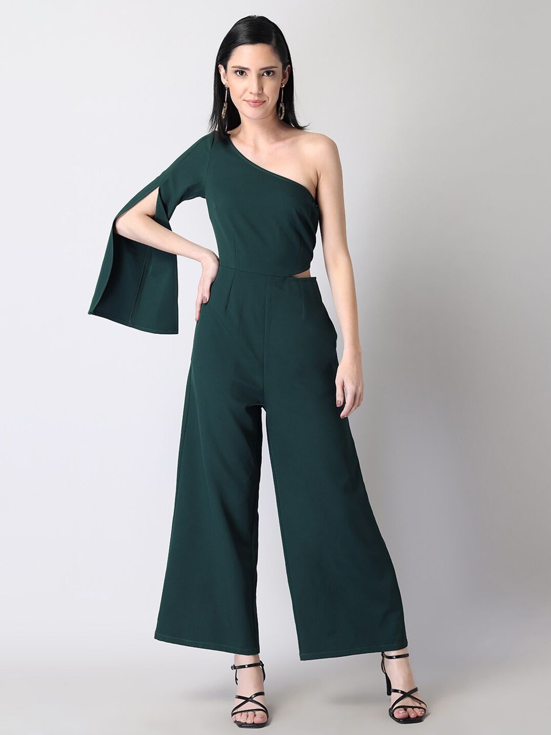 FabAlley Women Green Basic Jumpsuit Price in India