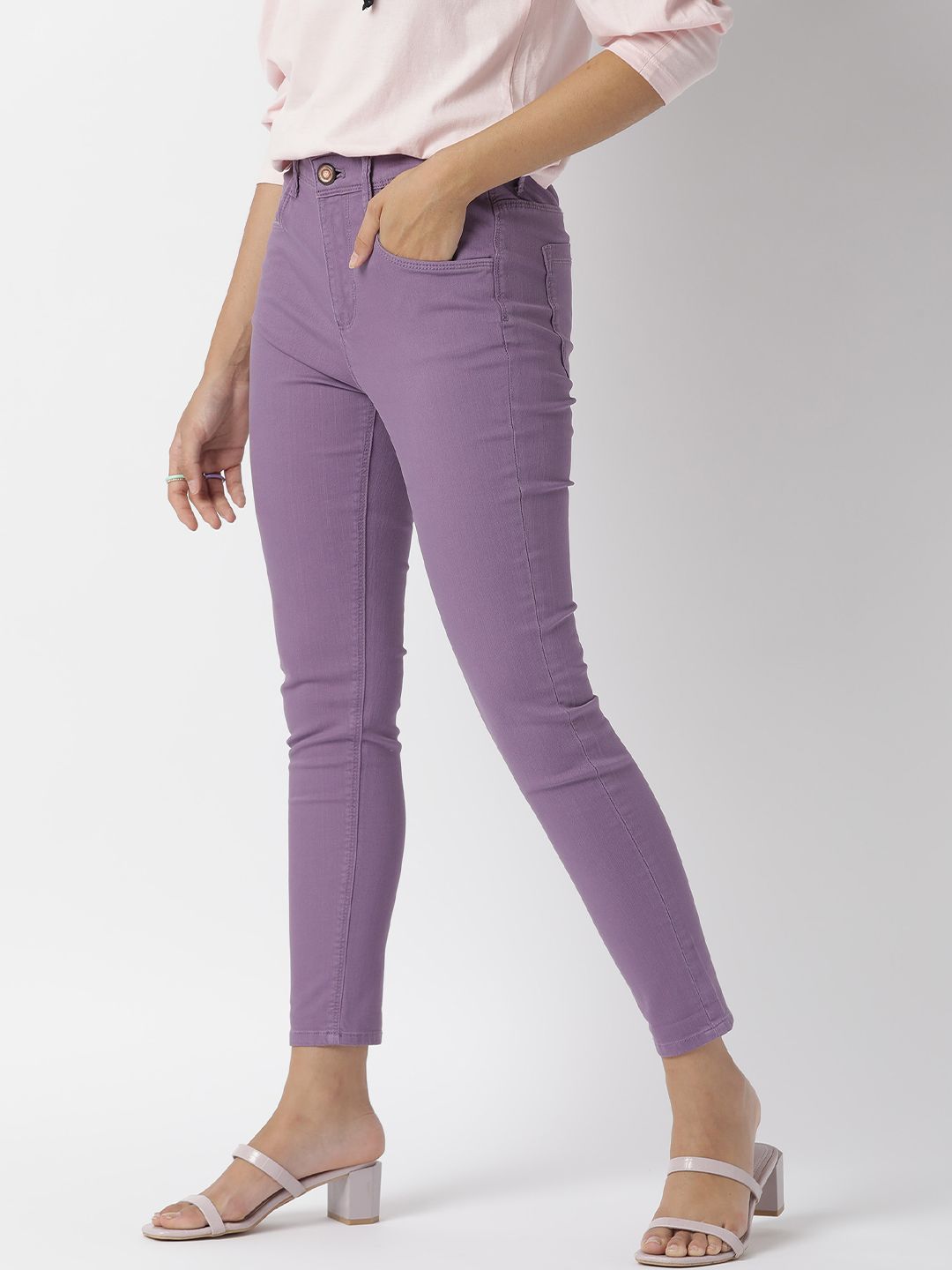 RAREISM Women Purple Jeans Price in India