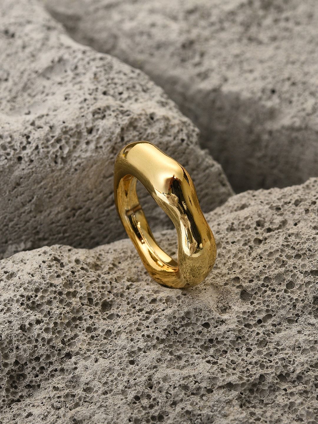 SOHI Gold-Plated Designer Finger Ring Price in India