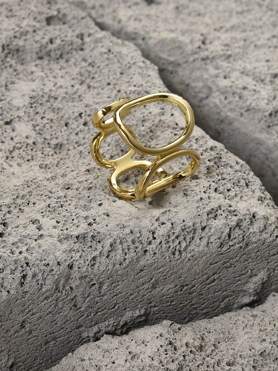 SOHI Gold-Plated Designer Ring Price in India