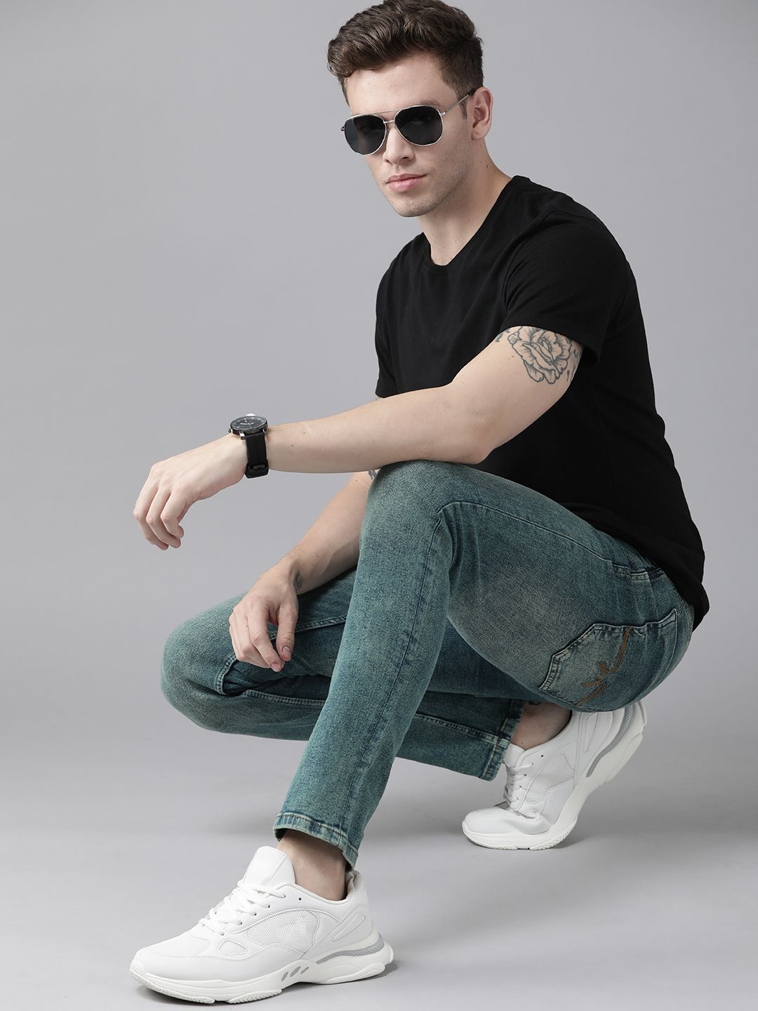 Roadster Men Blue Skinny Fit Light Fade Stretchable Jeans