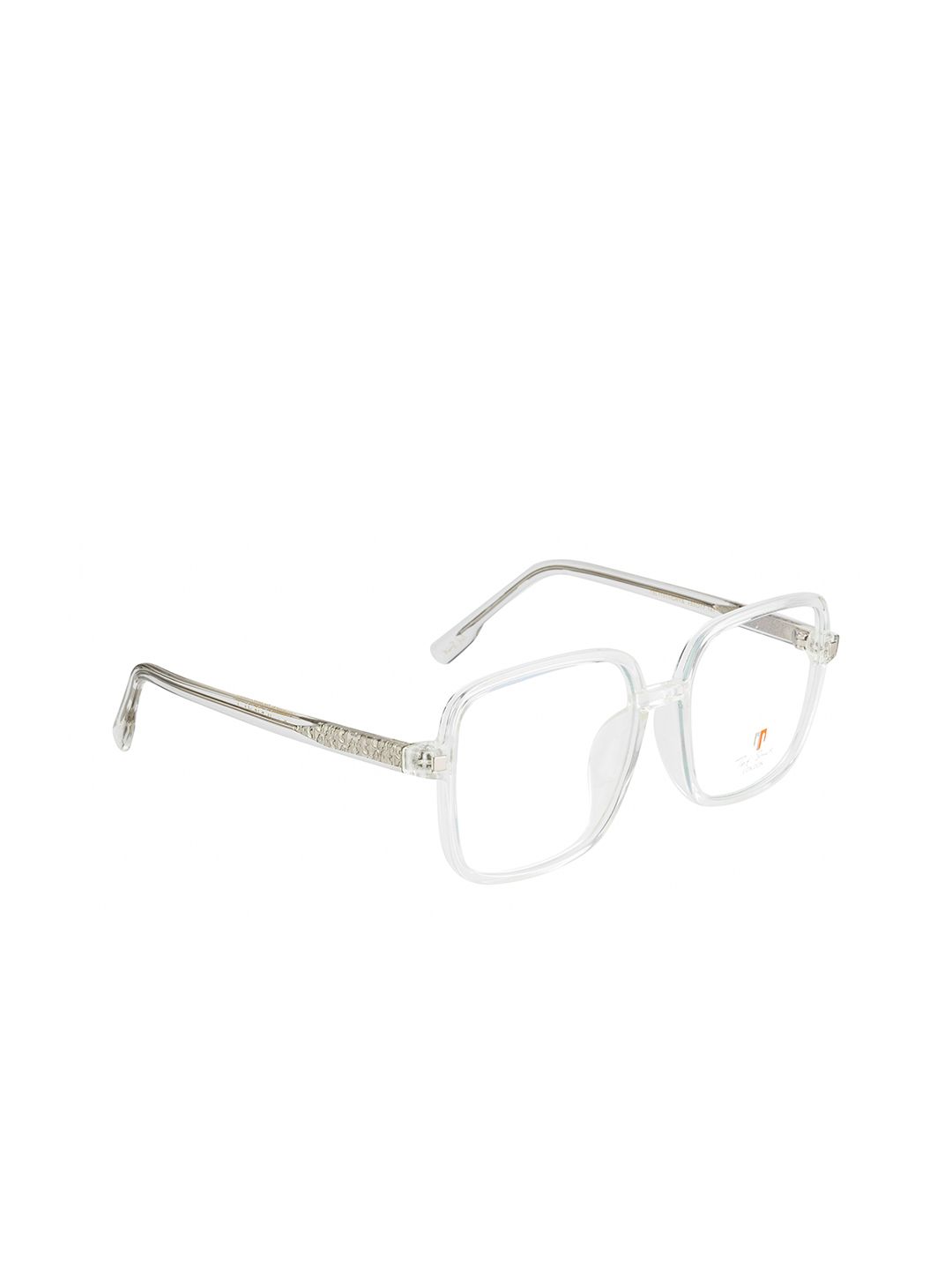 Ted Smith Transparent & Silver Full Rim Square Frames TS-11011_CRY-Transparent Price in India