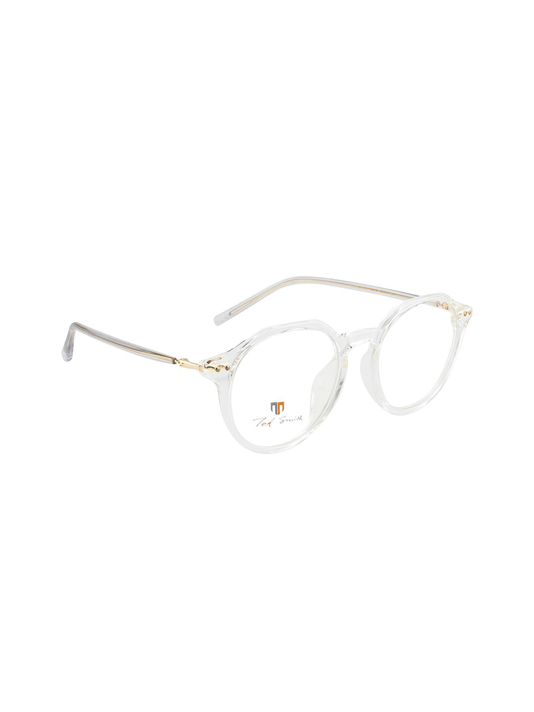 Ted Smith Unisex Transparent Full Rim Round Frames TS-11017_CRY Price in India