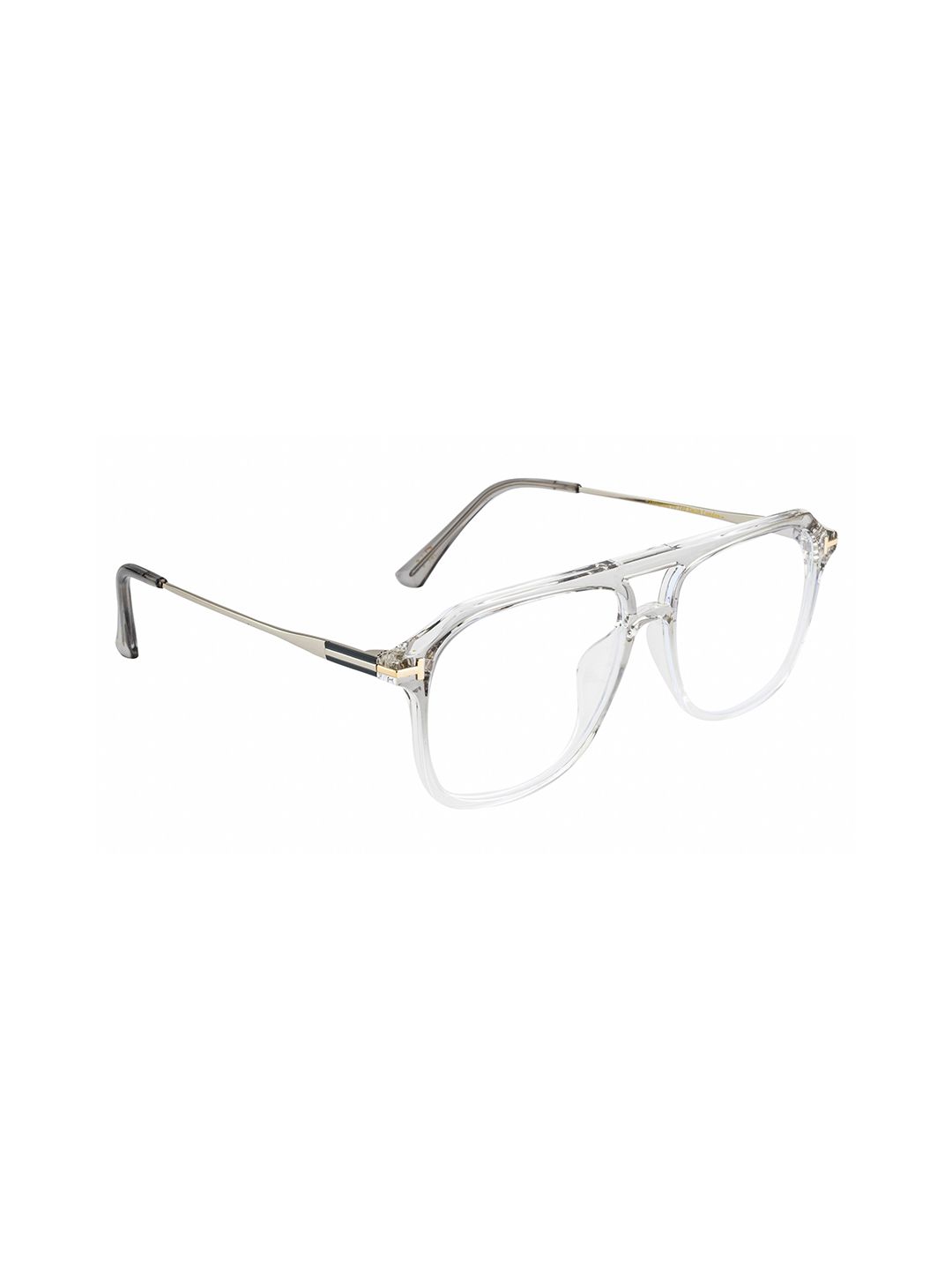 Ted Smith Unisex Grey & White Full Rim Aviator Frames TSI-B005_GRY Price in India