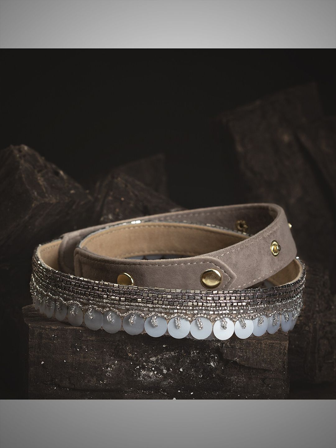 Doro Women Grey Embellished Belt Price in India