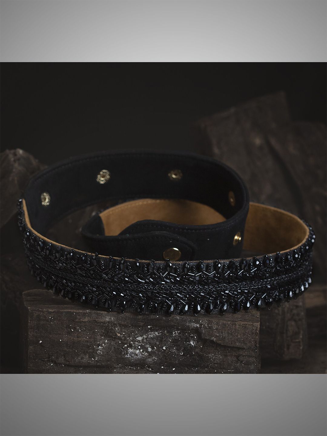 D'oro Women Black Embellished Waist Belt Price in India