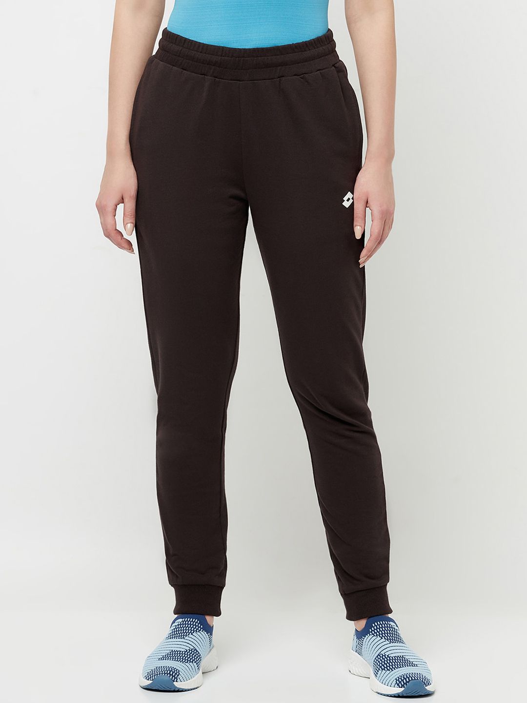 Lotto Women Black Solid Sports Joggers Price in India
