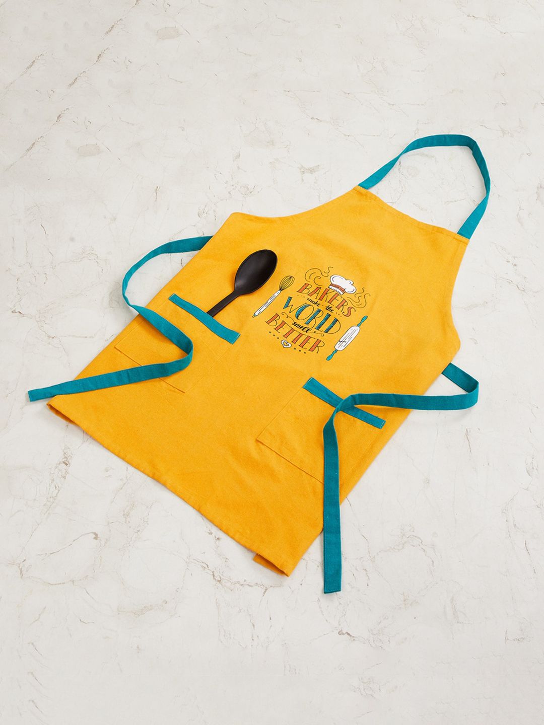 Home Centre Yellow Printed Aprons Price in India