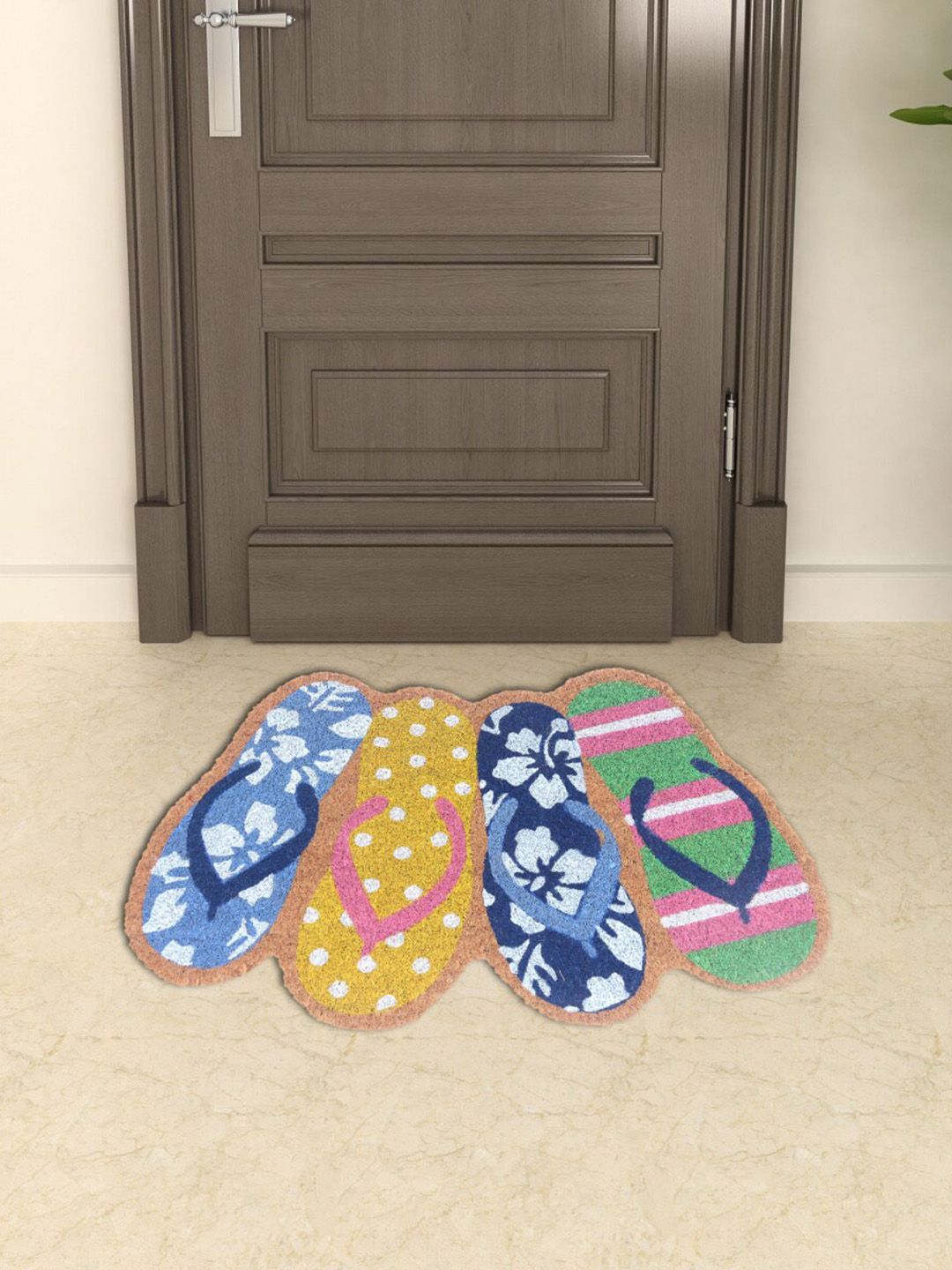 Home Centre Multicoloured Printed Vinyl Anti-Skid Door Mat Price in India