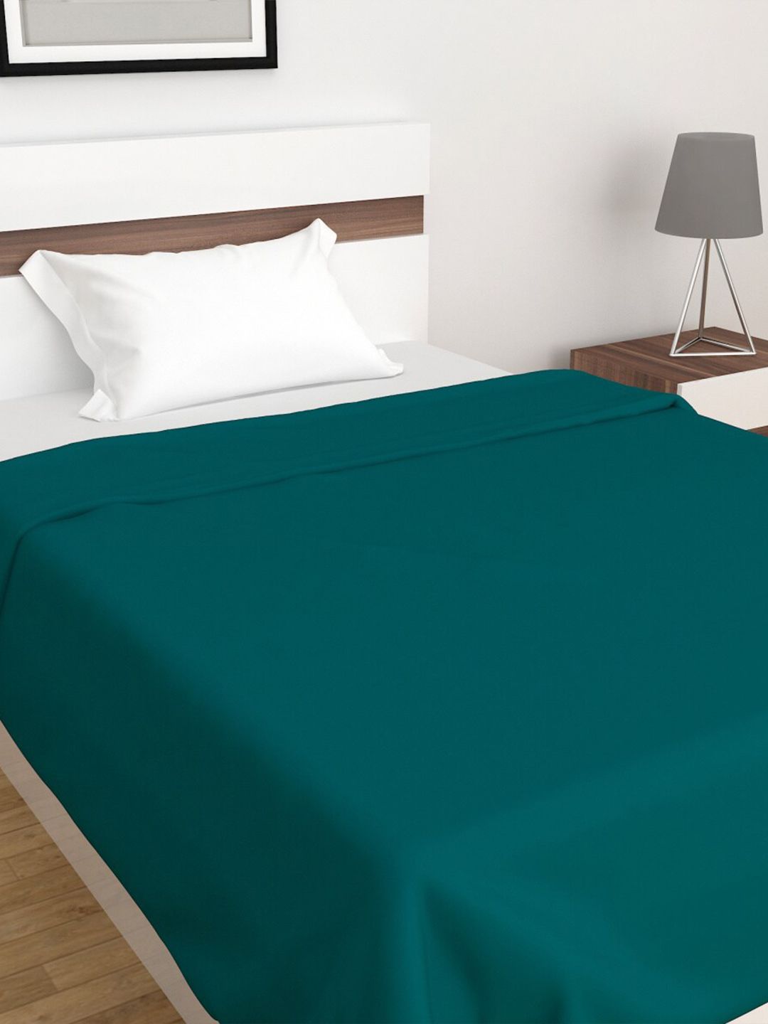 Home Centre Teal Mild Winter 350 GSM Double Bed Blanket Price in India