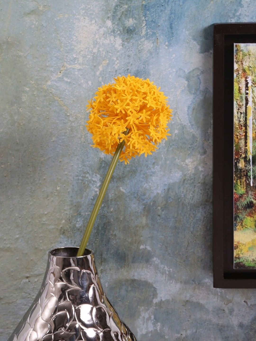 Home Centre Yellow Allium Artificial Plastic Garden Flower Price in India