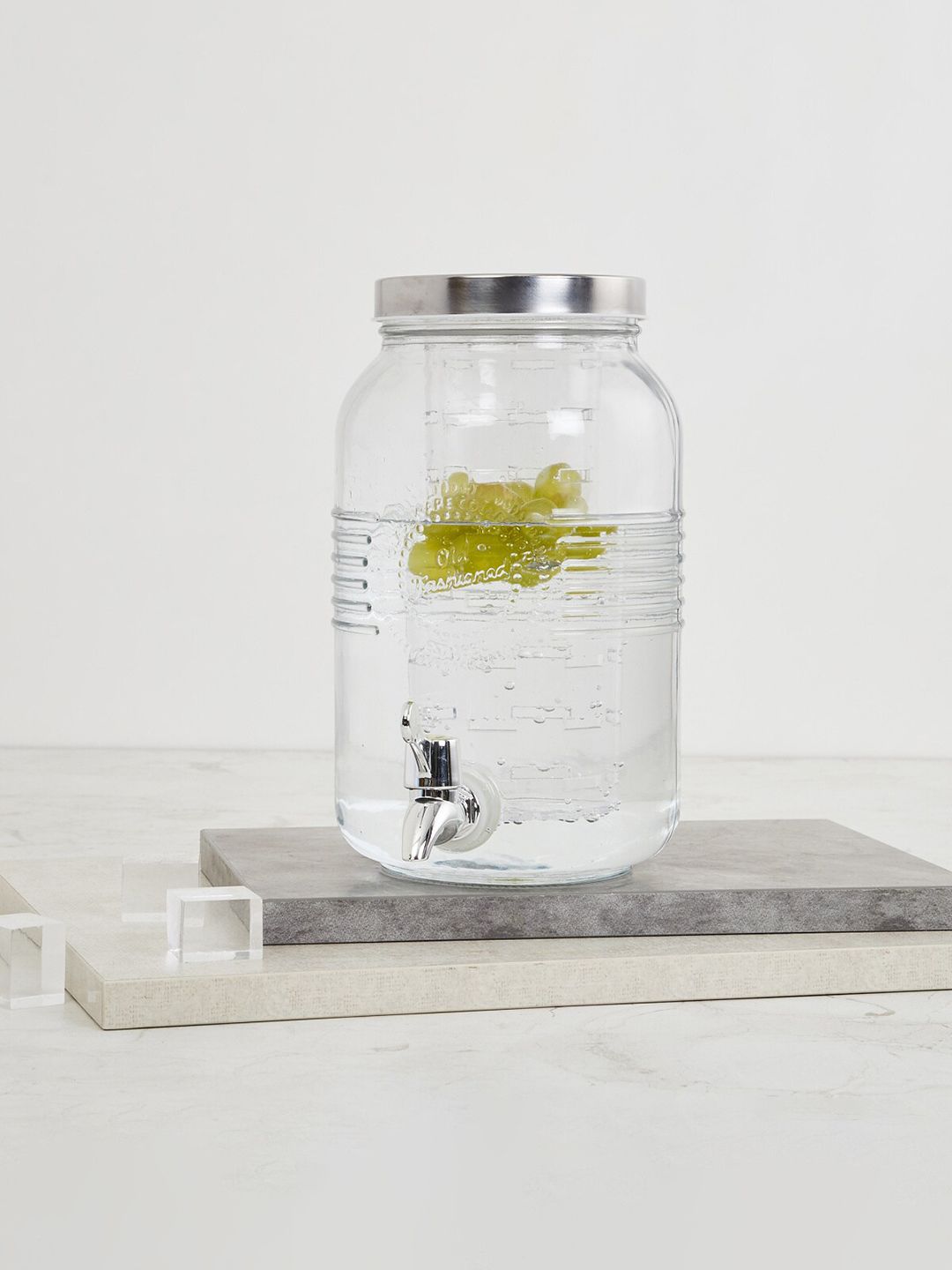 Home Centre Transparent Dispenser with Metal Lid Glass Price in India