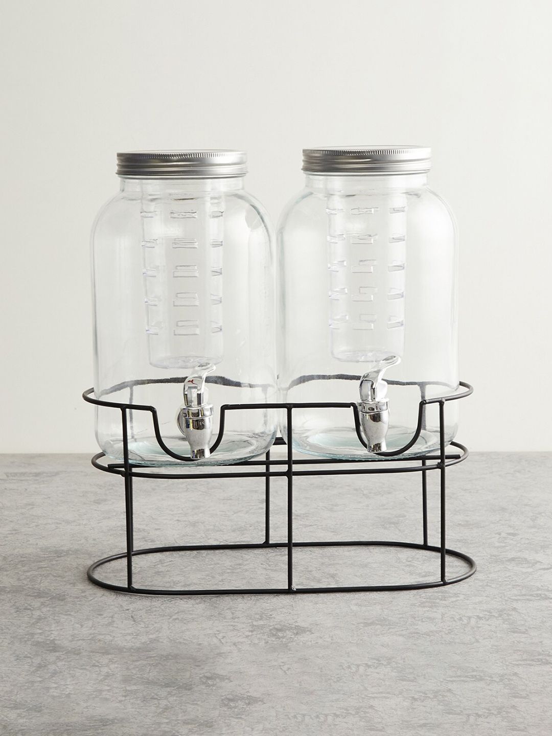 Home Centre Set Of 2 Transparent BPA Free Truffles Glass Dispenser Price in India