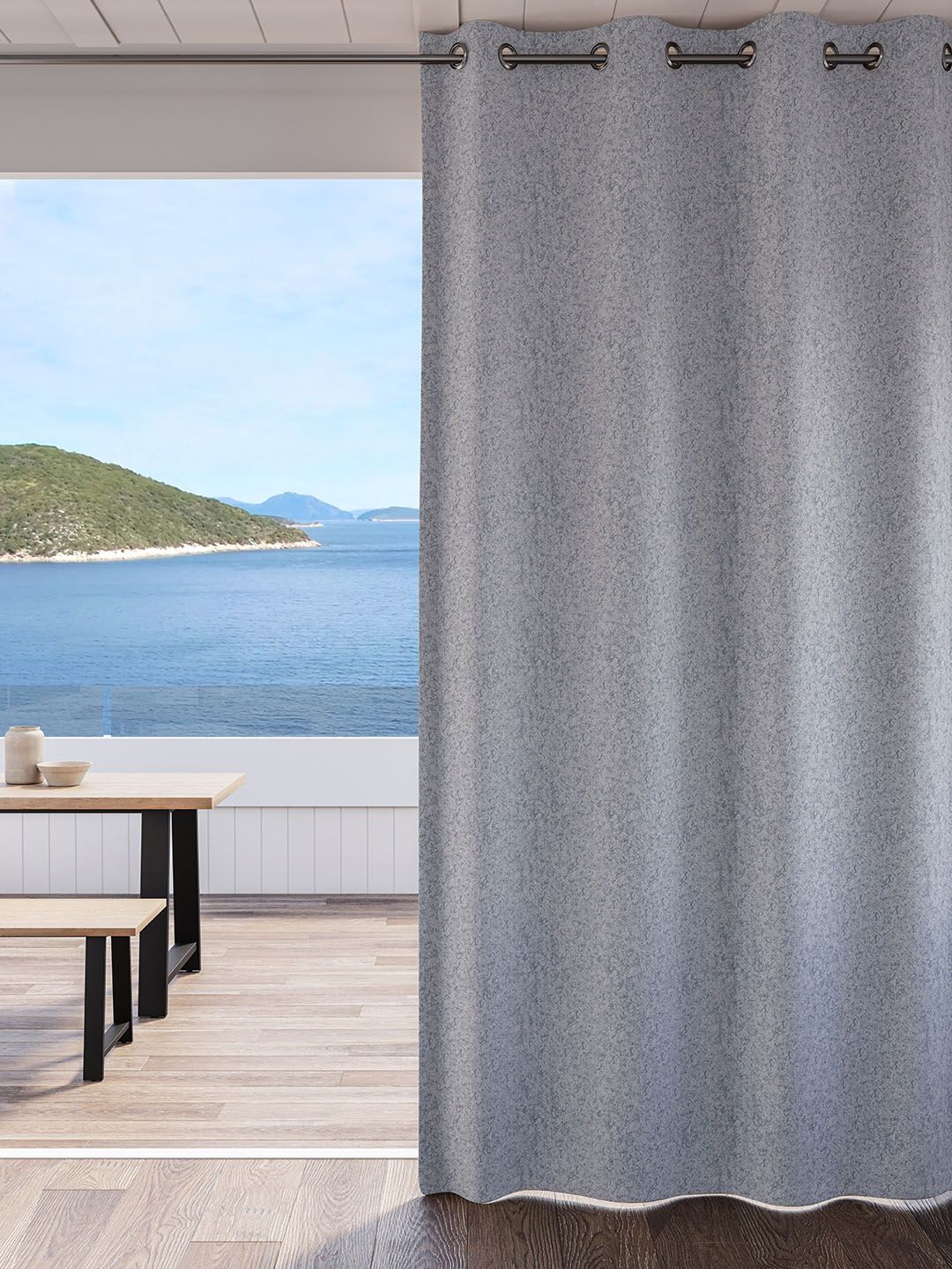 DDecor DDecor Blue Room Darkening Door Curtain