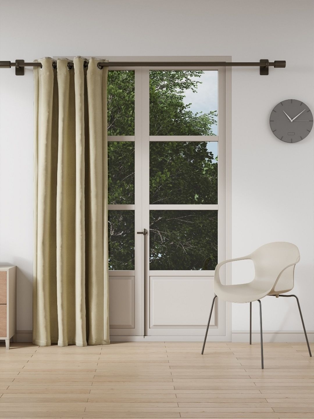 DDecor Brown Room Darkening Door Curtain Price in India