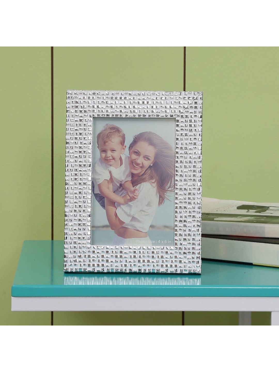 Home Centre White Textured Rectangular Photo Frame Price in India