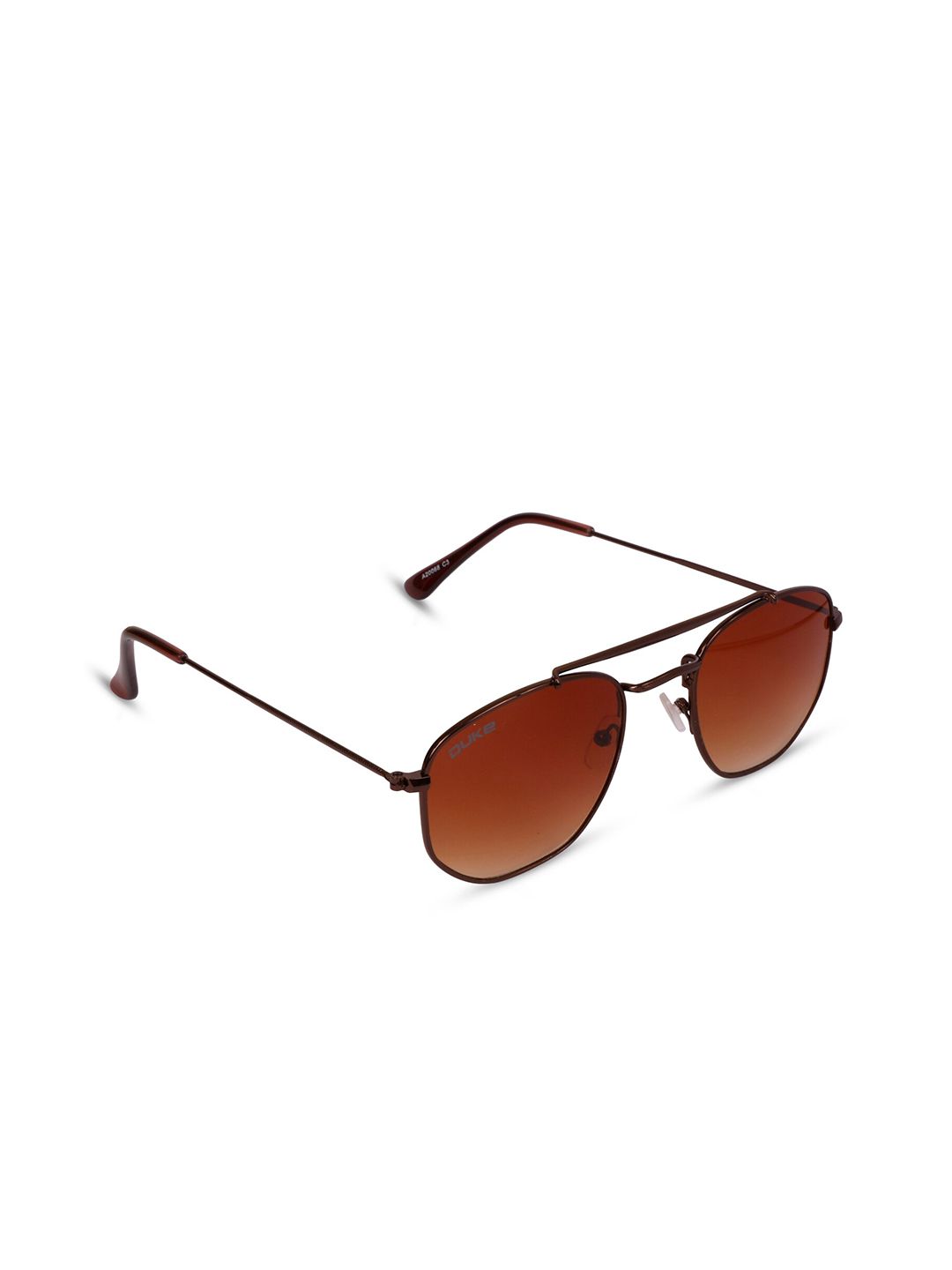 Duke Unisex Brown Lens & Brown Aviator Sunglasses with UV Protected Lens DUKE-A20068-C3