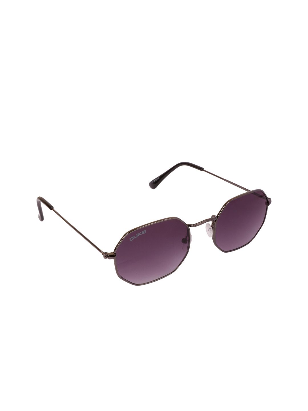 Duke Unisex Purple Lens & Black Octagonal Sunglasses with UV Protected Lens A1875-C10 Price in India