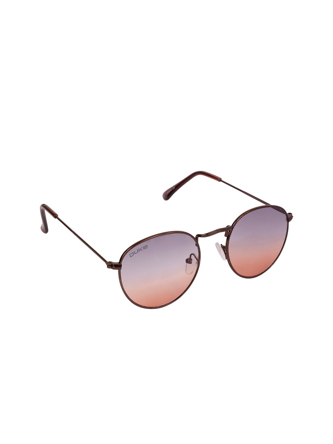 Duke Unisex Mirrored Lens & Brown Round Sunglasses with UV Protected Lens DUKE-A1874-C4 Price in India