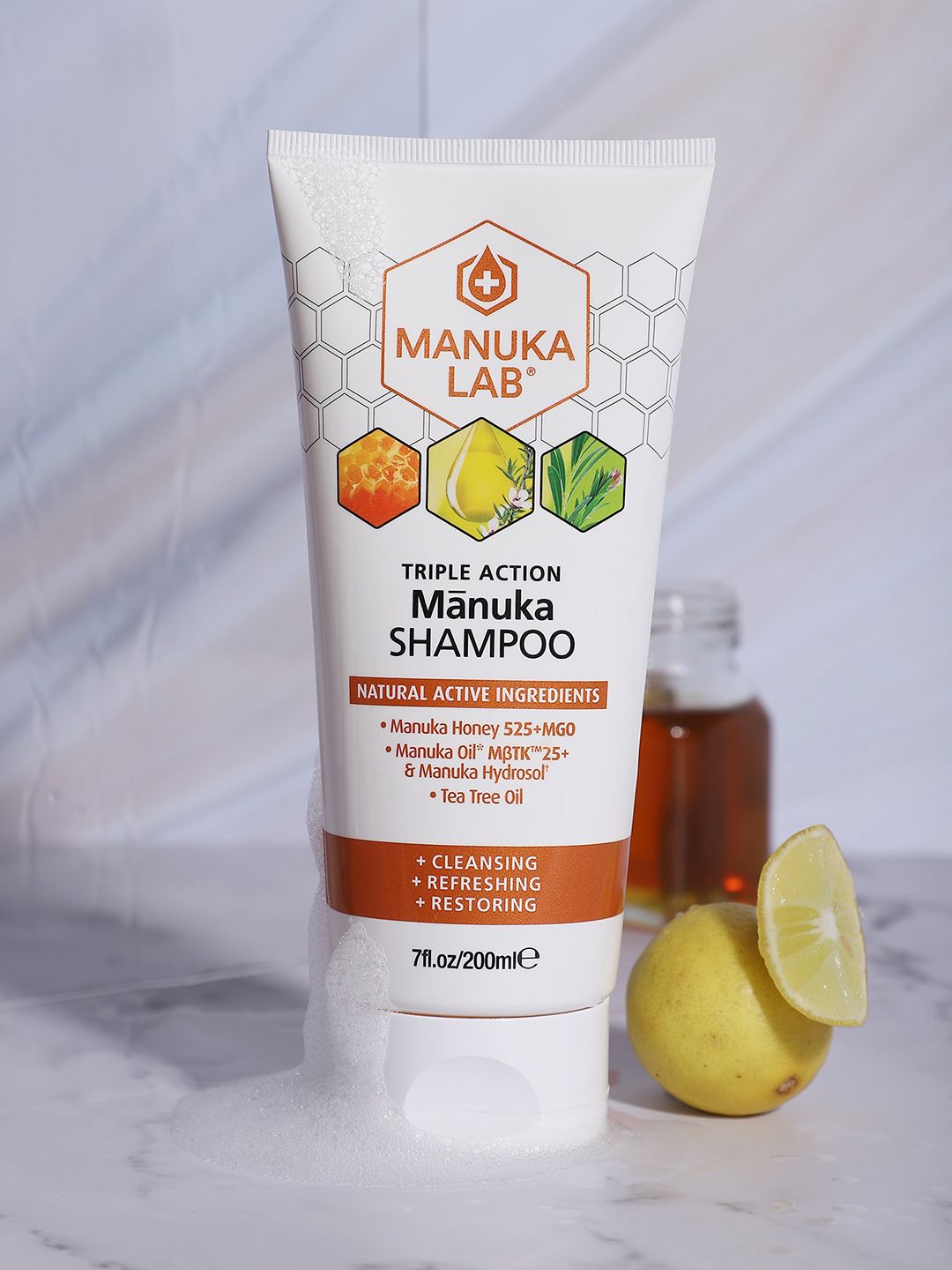 MELORA Manuka Lab Triple Action Shampoo with Honey & Tea Tree Oil - 200ml Price in India