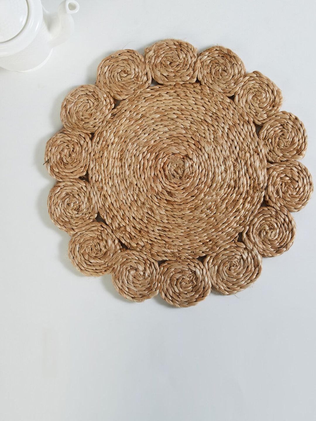 Home Centre Brown Textured Round Jute Table Placemats Price in India