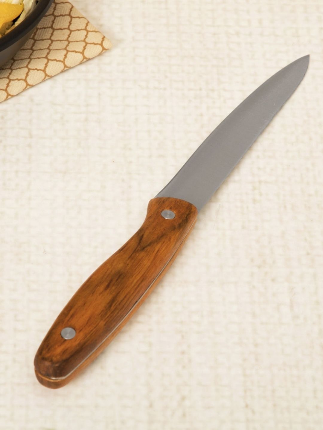Home Centre Silver-Toned & Brown Stainless Steel Knife Price in India