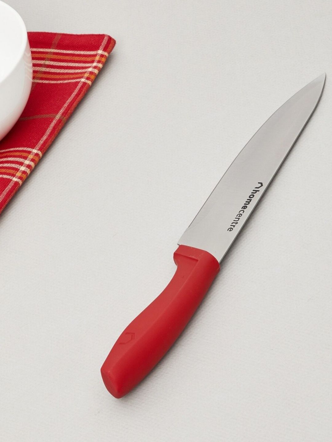 Home Centre Red & Silver-Toned Solid Stainless Steel Chef Knife Price in India