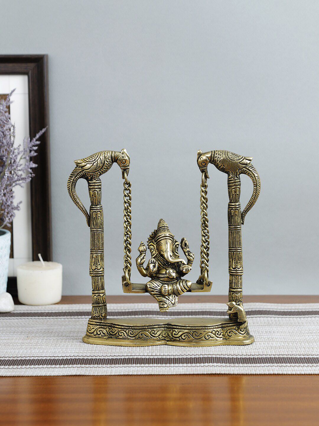 Imli Street Gold Toned Brass Ganesh Jhula Price in India