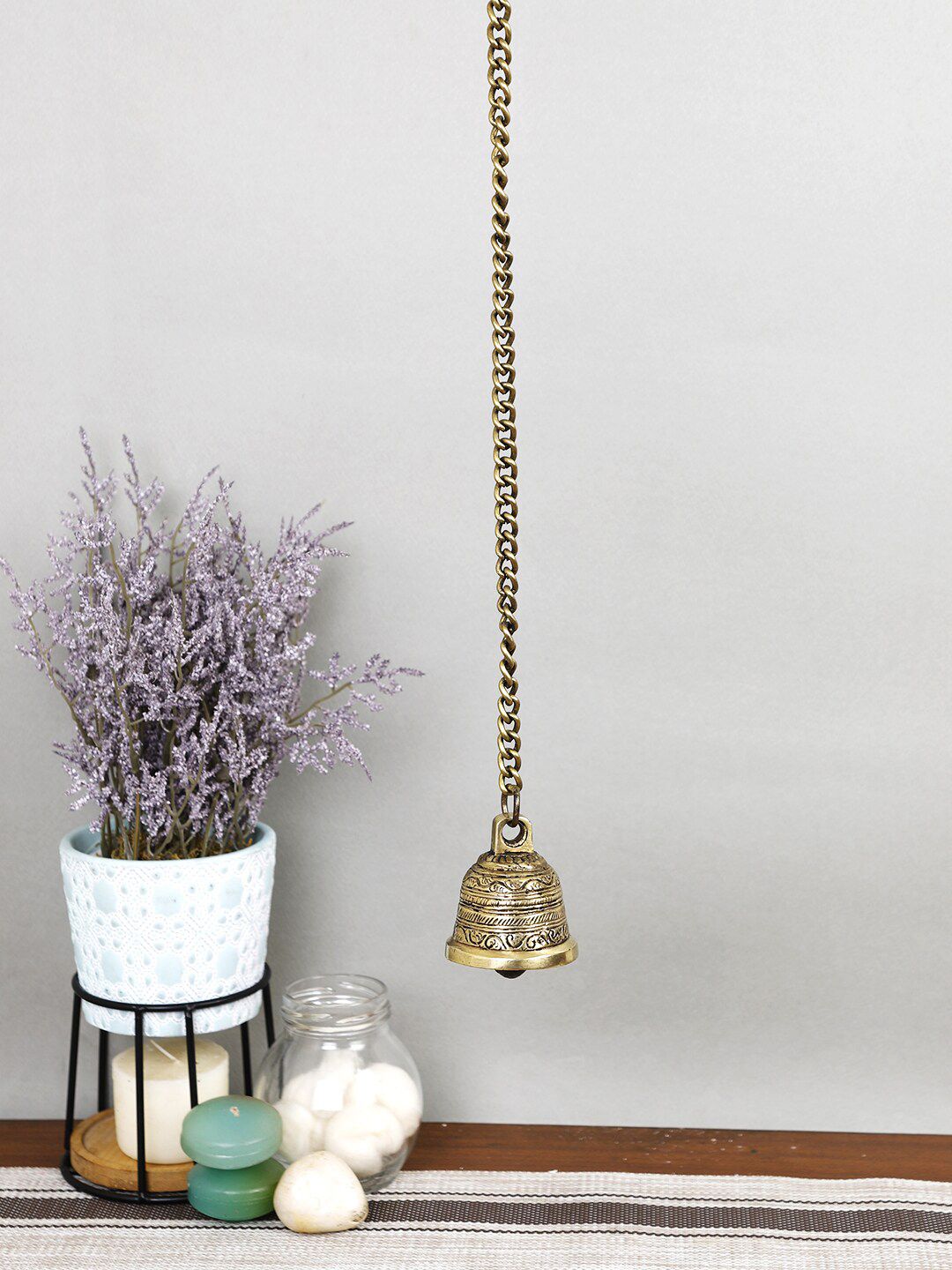 Imli Street Gold-Toned Mandir Hanging Bell Price in India