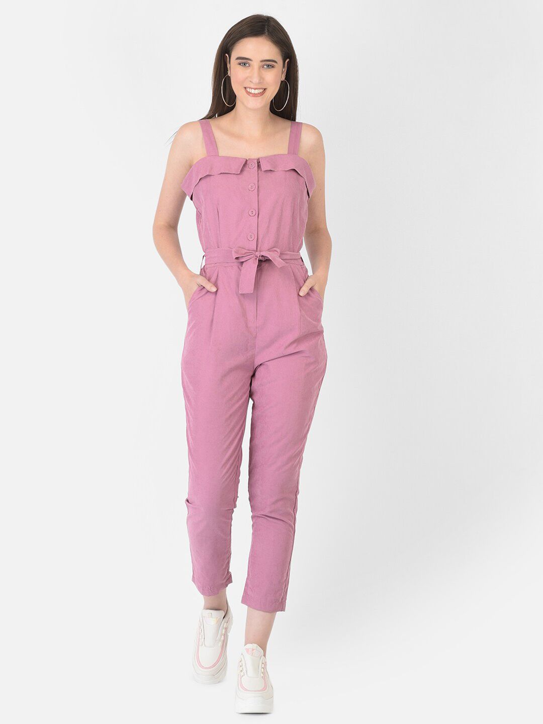 Latin Quarters Women Rose Pink Basic Jumpsuit Price in India