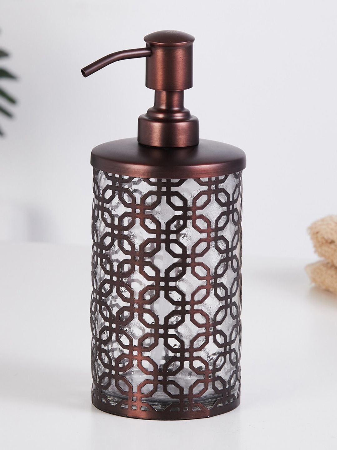 Home Centre Brown Glass Soap Dispenser Price in India