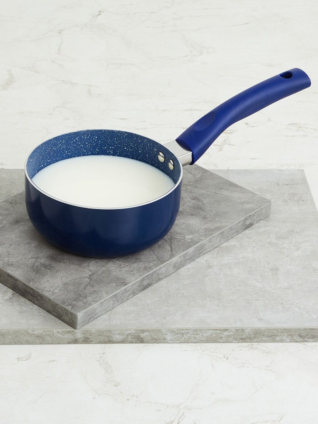 Home Centre Blue Solid Aluminium Milk Pan Price in India