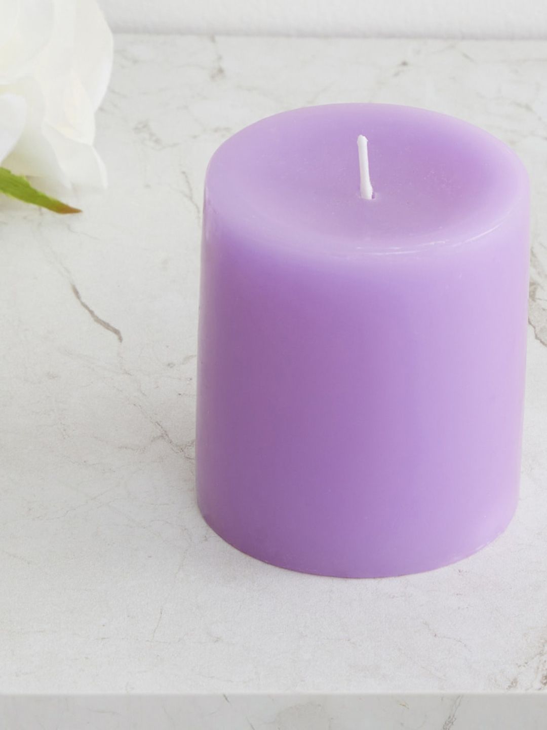 Home Centre Unisex Purple Solid Wax Pillar Candle Price in India