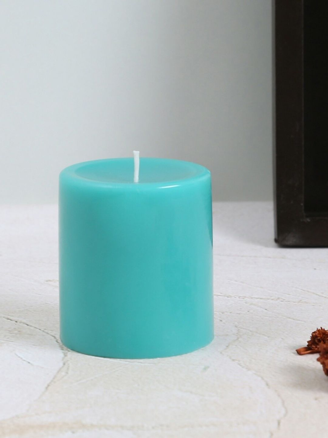 Home Centre Blue Colour Connect Solid Pillar Candle Price in India