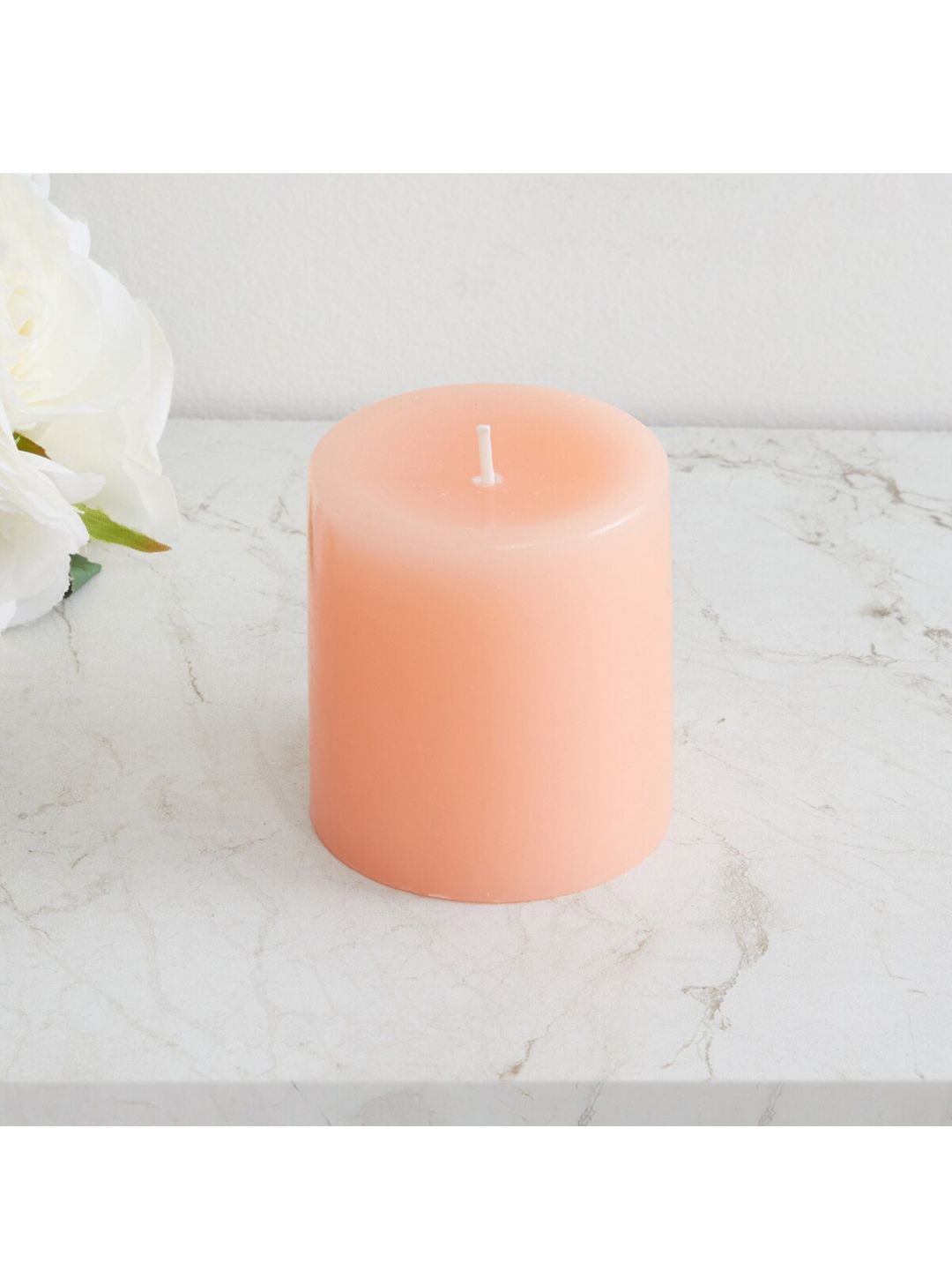 Home Centre Peach Colored Solid Pillar Candle Price in India