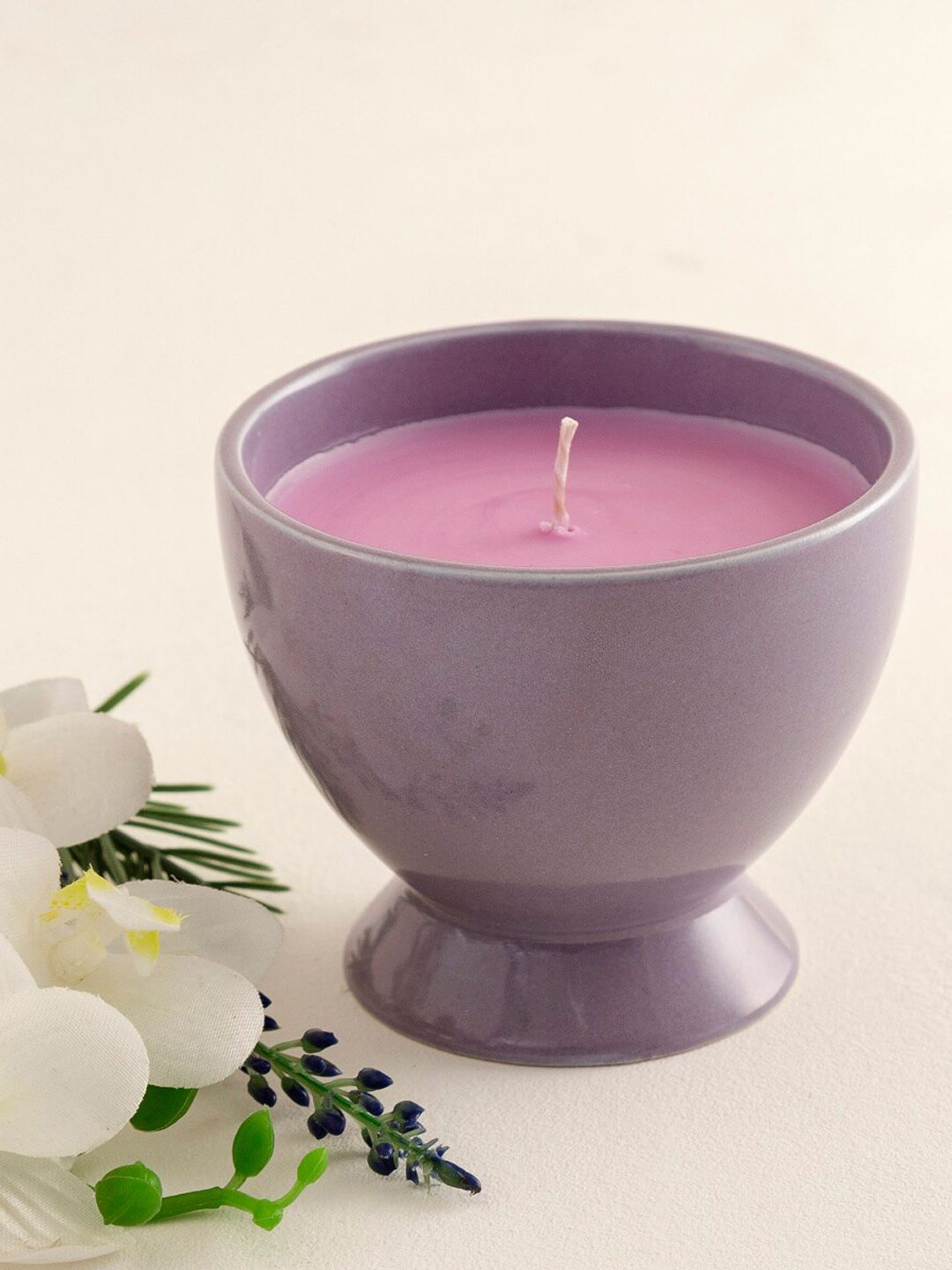Home Centre Purple Connect Ceramic Lavender Candle Jar Price in India