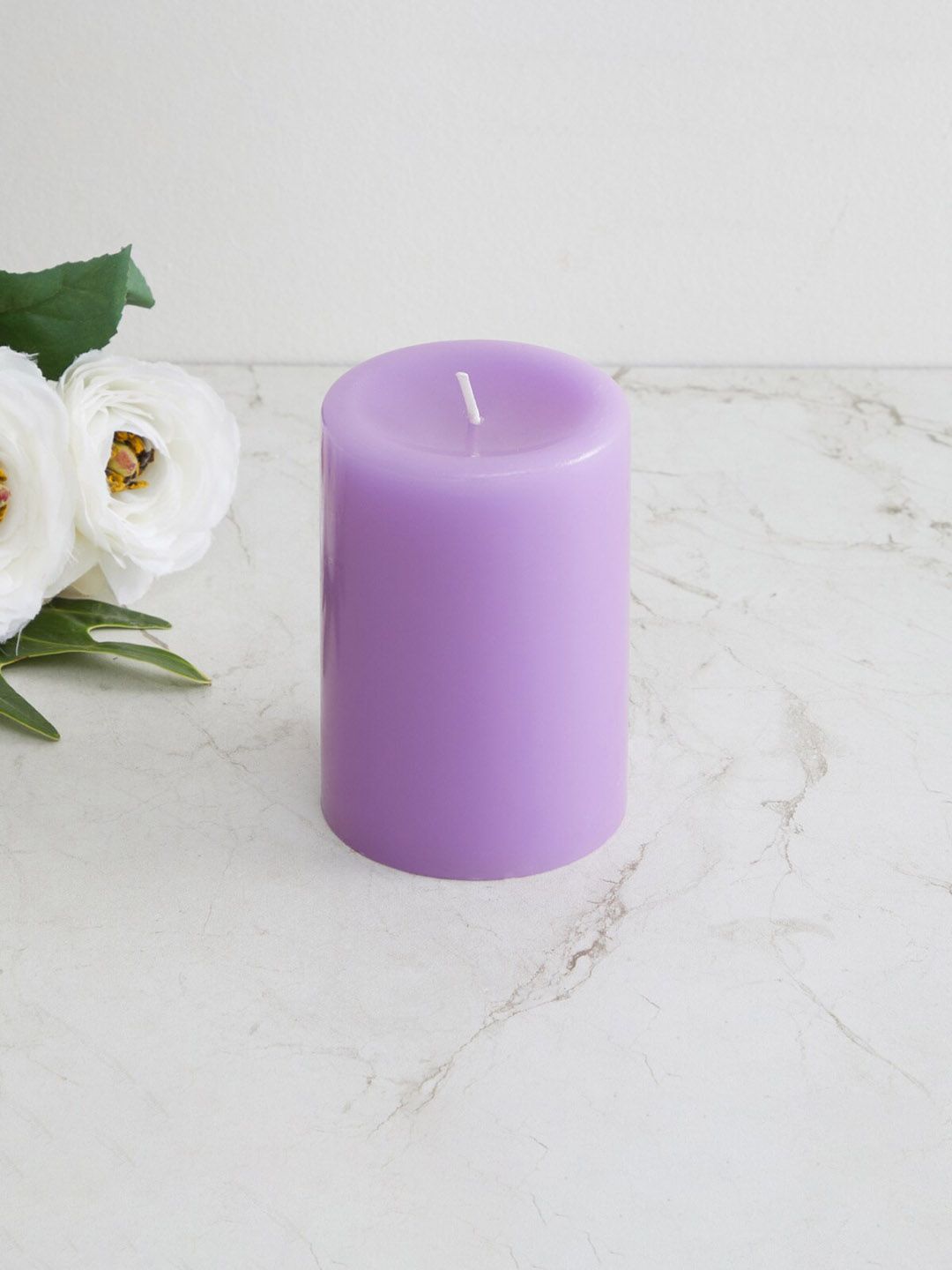 Home Centre Purple Redolence Solid Round Wax Pillar Candle Price in India